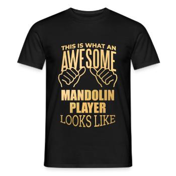 Mandoline - T-shirt homme - noir - Devant - AI Model Male 178 light (178cm)