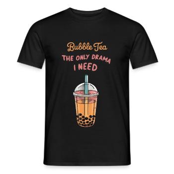 Bubble Tea Drama - Männer T-Shirt - Schwarz - Vorne - AI Model Male 178 light (178cm)
