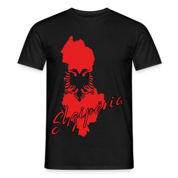 Albanian flag, Albanian pride - Men's T-Shirt - black - Front - AI Model Male 178 light (178cm)