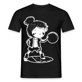 Kleine Basketballerin - Männer T-Shirt - Schwarz - Vorne - AI Model Male 178 light (178cm)