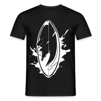 Surfbrett Graffiti - Männer T-Shirt - Schwarz - Vorne - AI Model Male 178 light (178cm)