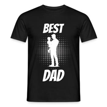 Best Dad Father's Day Birthday Gift - Men's T-Shirt - black - Front - AI Model Male 178 light (178cm)