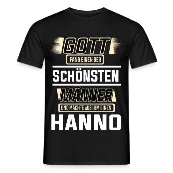 Hanno der schönste Mann von Gott geformt Design - Männer T-Shirt - Schwarz - Vorne - AI Model Male 178 light (178cm)