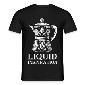 Coffee Pot Design – Liquid Inspiration - Men's T-Shirt - black - Front - AI Model Male 178 light (178cm)
