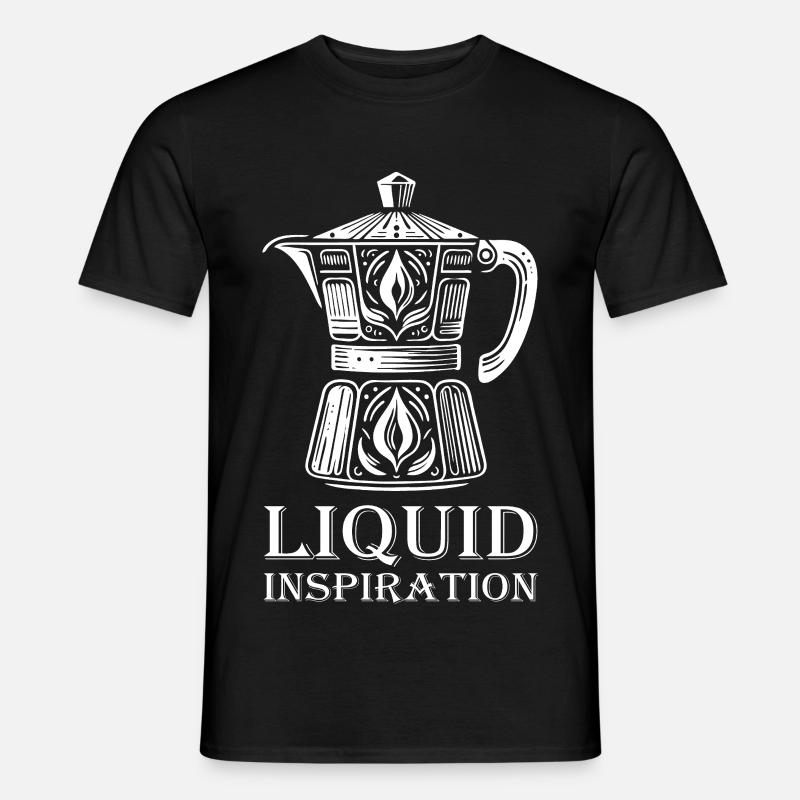 Conception de cafetière – Liquid Inspiration - T-shirt homme - noir