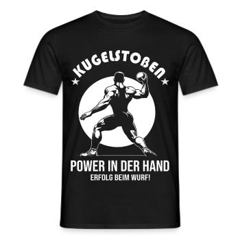 Kugelstoßen Design – Power & Erfolg - Männer T-Shirt - Schwarz - Vorne - AI Model Male 178 light (178cm)
