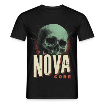 Nova Core Skull - Men's T-Shirt - black - Front - AI Model Male 178 light (178cm)