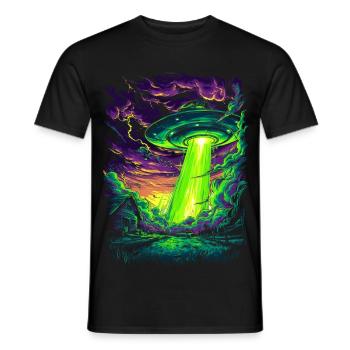 Ferme OVNI - T-shirt homme - noir - Devant - AI Model Male 178 light (178cm)