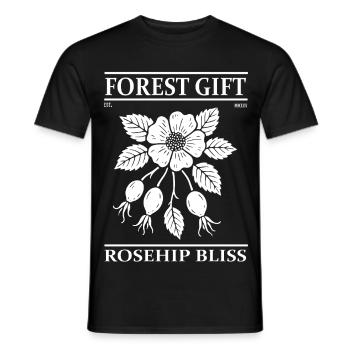 Hagebutte Design – Rosehip Bliss - Männer T-Shirt - Schwarz - Vorne - AI Model Male 178 light (178cm)