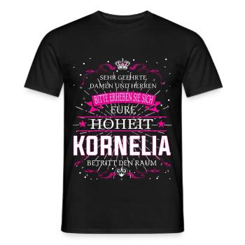 Eure Hoheit Kornelia betritt den Raum - Männer T-Shirt - Schwarz - Vorne - AI Model Male 178 light (178cm)