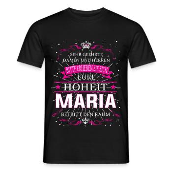 Eure Hoheit Maria betritt den Raum - Männer T-Shirt - Schwarz - Vorne - AI Model Male 178 light (178cm)