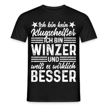 Winemaker - Not a smart-ass winemaker Funny Wine - Men's T-Shirt - black - Front - AI Model Male 178 light (178cm)