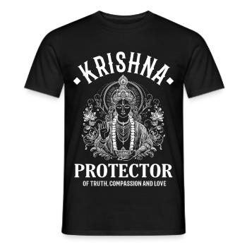 Krishna – Indische Gottheit Design - Männer T-Shirt - Schwarz - Vorne - AI Model Male 178 light (178cm)