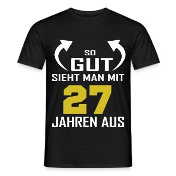 C’est dire à quel point vous avez l’air bien à 27 - T-shirt homme - noir - Devant - AI Model Male 178 light (178cm)