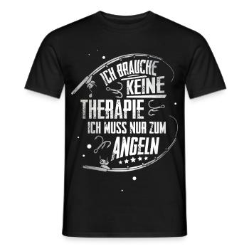 Angling - Men's T-Shirt - black - Front - AI Model Male 178 light (178cm)