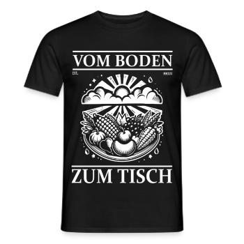 Thanksgiving Design – From the Floor to the Table - Men's T-Shirt - black - Front - AI Model Male 178 light (178cm)