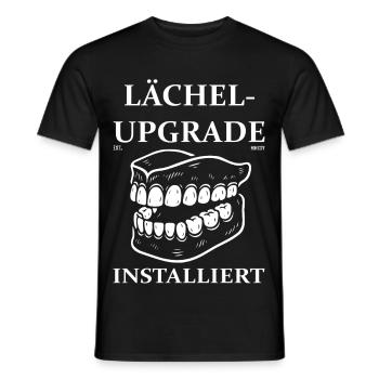 Smile Upgrade Installed – Denture Design - Men's T-Shirt - black - Front - AI Model Male 178 light (178cm)