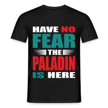 Have no Fear the Paladin is here Outfit - Männer T-Shirt - Schwarz - Vorne - AI Model Male 178 light (178cm)