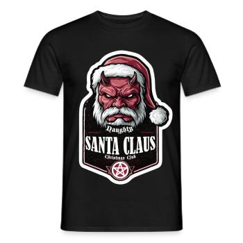 Club du Père Noël Vilain - T-shirt homme - noir - Devant - AI Model Male 178 light (178cm)