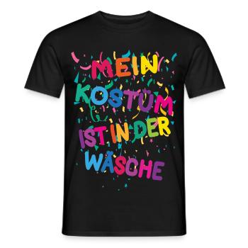 Carnival Carnival My costume is in the laundry - Men's T-Shirt - black - Front - AI Model Male 178 light (178cm)