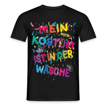 Costume de carnaval Mon costume est à la lavage - T-shirt homme - noir - Devant - AI Model Male 178 light (178cm)