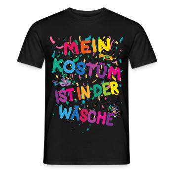 Costume de carnaval Mon costume est à la lavage - T-shirt homme - noir - Devant - AI Model Male 178 light (178cm)