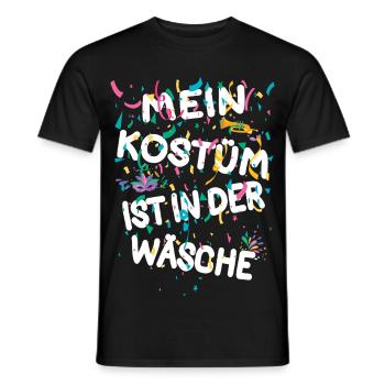 Carnival Costume My costume is in the wash - Men's T-Shirt - black - Front - AI Model Male 178 light (178cm)