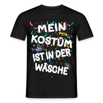 Carnival Costume My costume is in the wash - Men's T-Shirt - black - Front - AI Model Male 178 light (178cm)