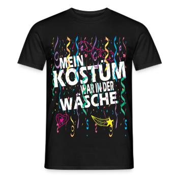 Mon costume était dans la blanchisserie Carnaval Carnaval - T-shirt homme - noir - Devant - AI Model Male 178 light (178cm)