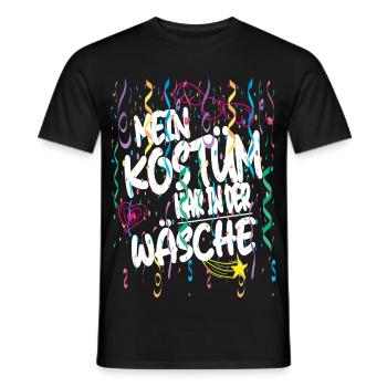 Mon costume était dans la laveuse pour la fête foraine - T-shirt homme - noir - Devant - AI Model Male 178 light (178cm)