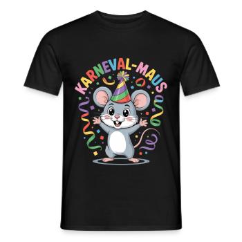 CARNIVAL MOUSE - Men's T-Shirt - black - Front - AI Model Male 178 light (178cm)