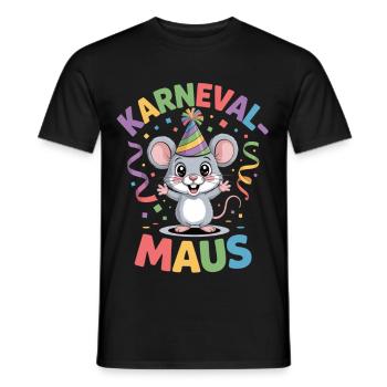 Carnival Mouse Carnival Costume - Men's T-Shirt - black - Front - AI Model Male 178 light (178cm)