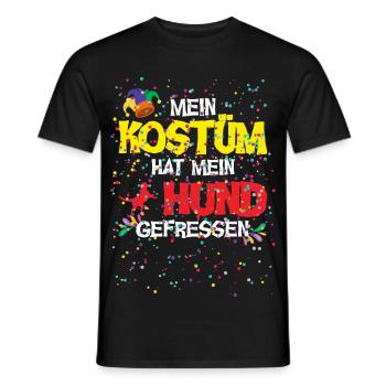 My costume has eaten my dog Carnival - Men's T-Shirt - black - Front - AI Model Male 178 light (178cm)