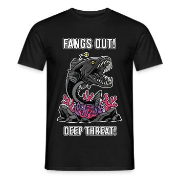 Fangs Out Deep Threat Poisson Abyssal - T-shirt homme - noir - Devant - AI Model Male 178 light (178cm)
