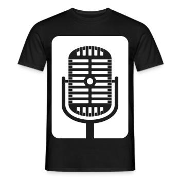 Retro-Mikrofon-Emblem - Männer T-Shirt - Schwarz - Vorne - AI Model Male 178 light (178cm)