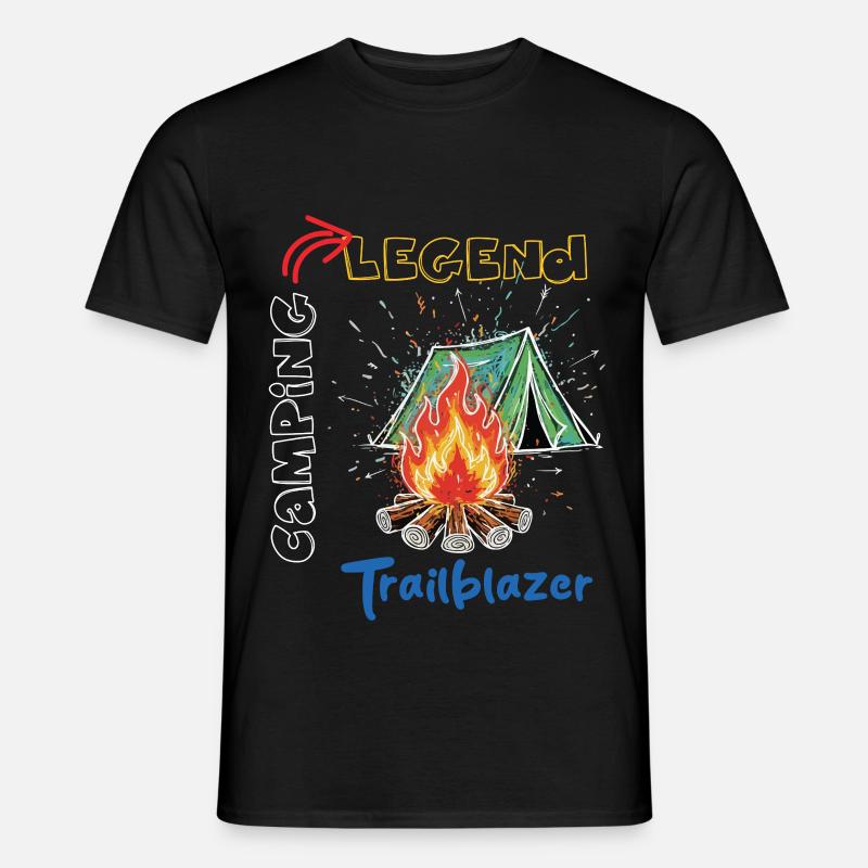 Camping Legend Trailblazer Abenteuer - Männer T-Shirt - Schwarz