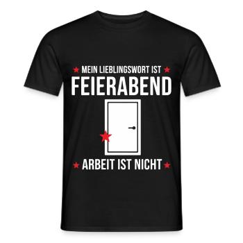 Mein Lieblingswort ist Feierabend Lustiges Design - Männer T-Shirt - Schwarz - Vorne - AI Model Male 178 light (178cm)
