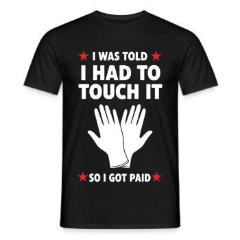 Humour_Infirmier_Laboratoire_Gants_Protection_P - Men's T-Shirt - black - Front - AI Model Male 178 light (178cm)