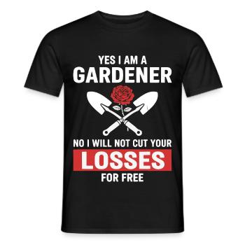Gardener Humor - Men's T-Shirt - black - Front - AI Model Male 178 light (178cm)