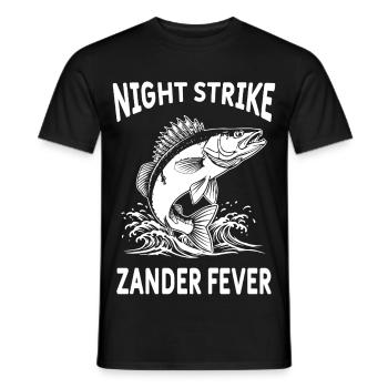 Fishing Sandre River Night Strike - Men's T-Shirt - black - Front - AI Model Male 178 light (178cm)