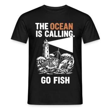 Pêche Mer Ocean Go Fish - Männer T-Shirt - Schwarz - Vorne - AI Model Male 178 light (178cm)