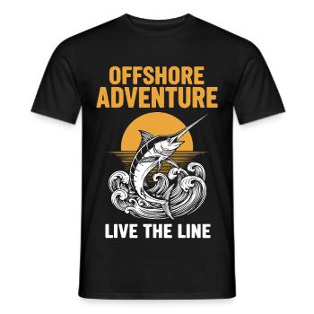 Fishing Sea Swordfish Offshore Adventure - Men's T-Shirt - black - Front - AI Model Male 178 light (178cm)