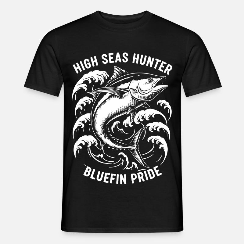 Seefischer Thunfisch-Blauflossenjäger - Männer T-Shirt - Schwarz