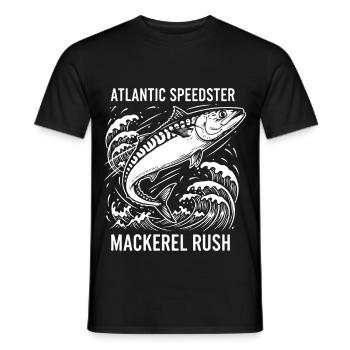 Seefischen, Makrelen, Makrelenrausch, Rausch - Männer T-Shirt - Schwarz - Vorne - AI Model Male 178 light (178cm)