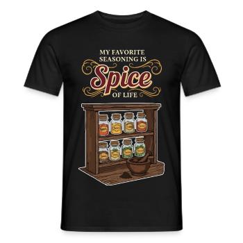Spices Cooking Humor Spice of Life - Men's T-Shirt - black - Front - AI Model Male 178 light (178cm)