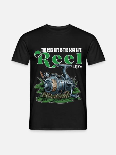 Angelrollen-Humor-Campingzitat - Männer T-Shirt - Schwarz