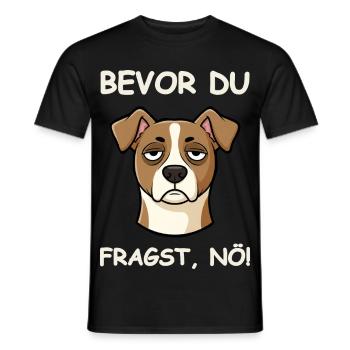 Einfach Nö Hund Lustiger Spruch - Männer T-Shirt - Schwarz - Vorne - AI Model Male 178 light (178cm)
