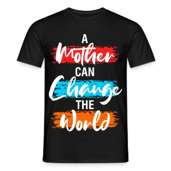 Une Mère peut changer le monde - T-shirt homme - noir - Devant - AI Model Male 178 light (178cm)