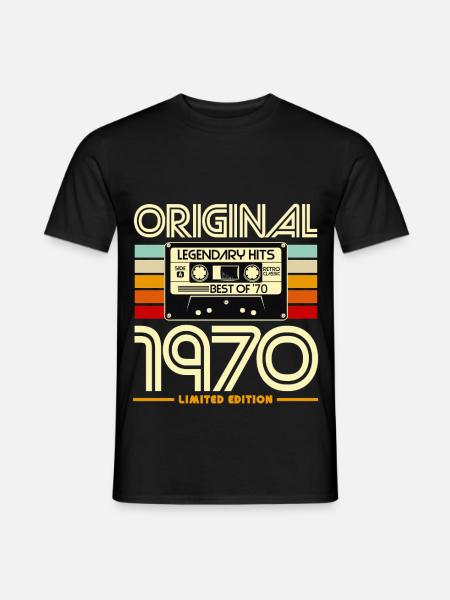 Original 1970 Limited Edition Cassette - Men's T-Shirt - black
