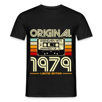 Original 1979 Édition Limitée - T-shirt homme - noir - Devant - AI Model Male 178 light (178cm)